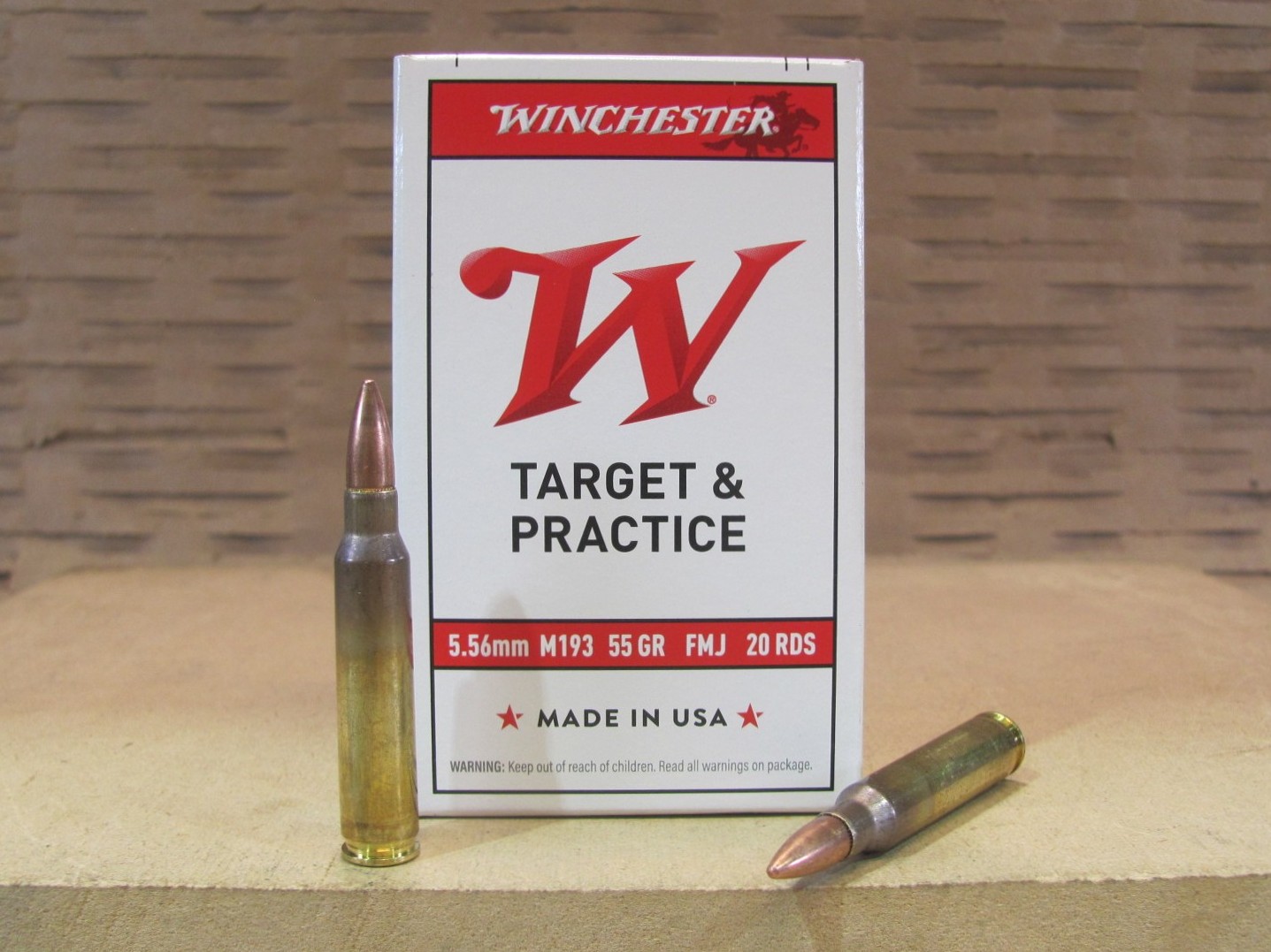 1000 Round Case – 5.56mm 55 Grain M193 FMJ Winchester Lake City Ammo – WM193K