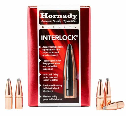 Hornady Reloading InterLock .30 Cal 165Gr SP Rifle Bullets - 3040