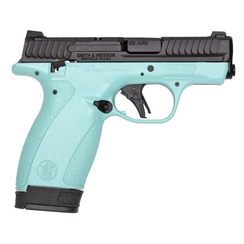 Smith Wesson M Bodyguard 2.0 Handgun .380 Auto 10rd (1) 12rd (1) Magazines 2.75" Barrel Robin's Egg Blue Grip Thumb Safety