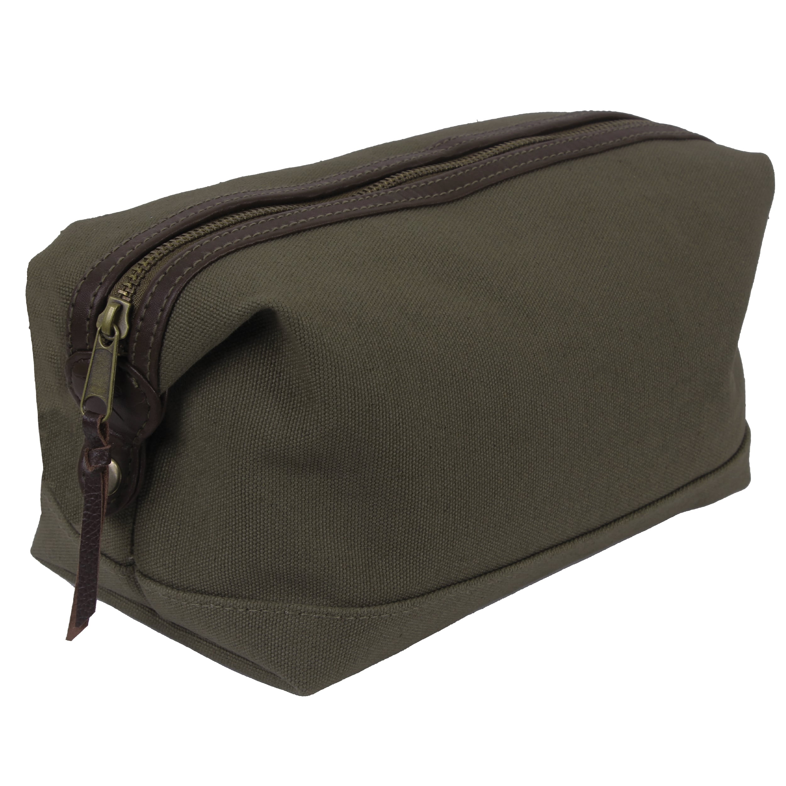 Rothco Canvas Leather Travel Kit - Olive Drab