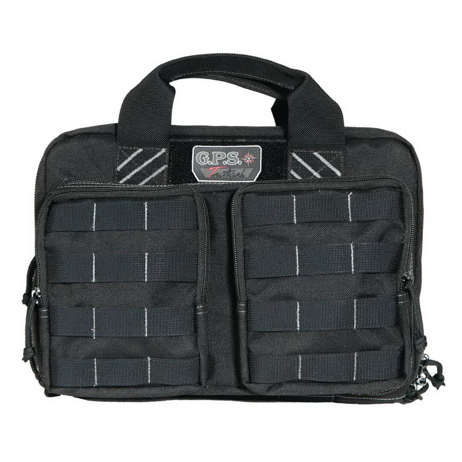G Outdoors Tactical Quad Plus 2 Pistol Case, Teflon Coated Black - T1311PCB
