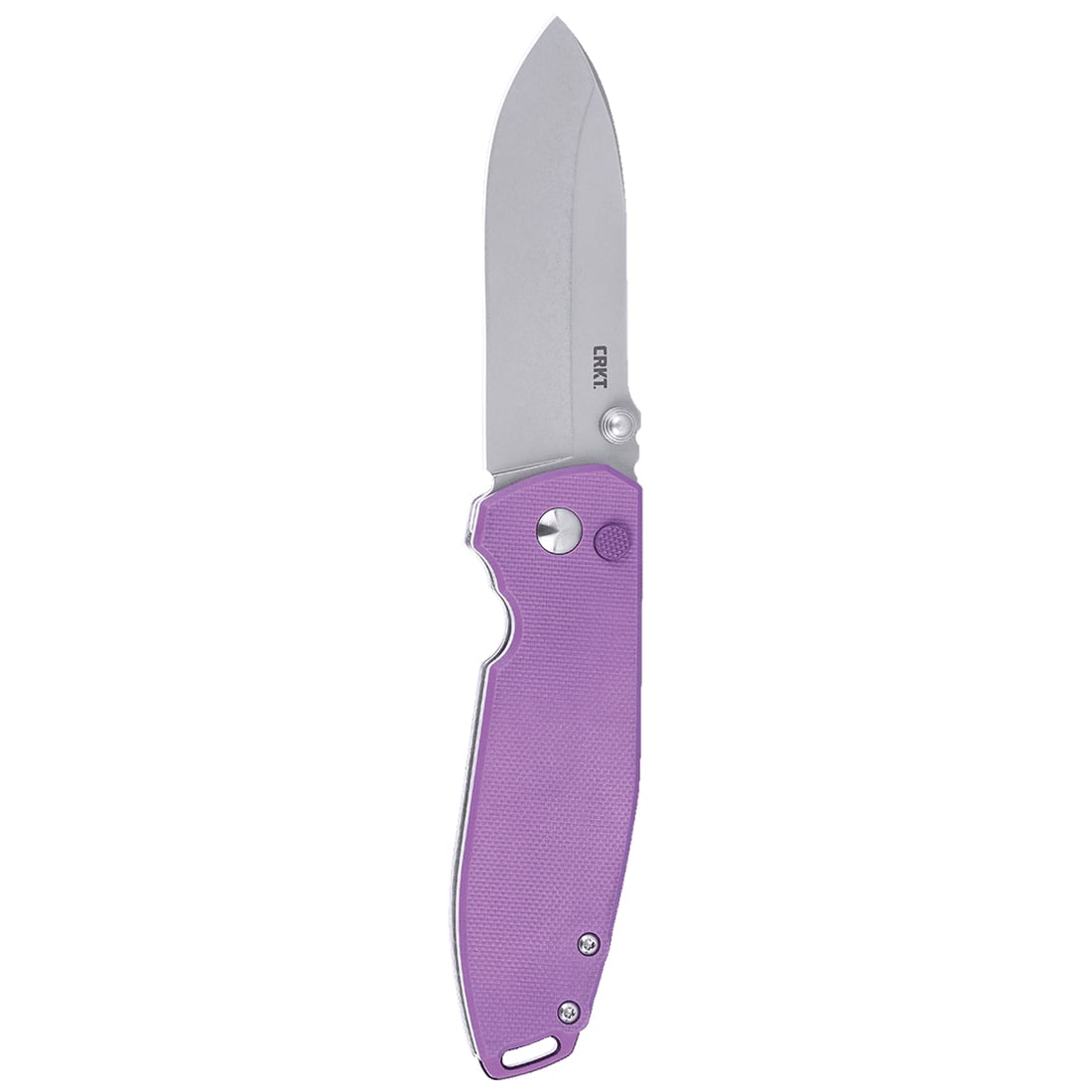 CRKT Squid XM Button Lock Folding Knife Drop Point, Violet