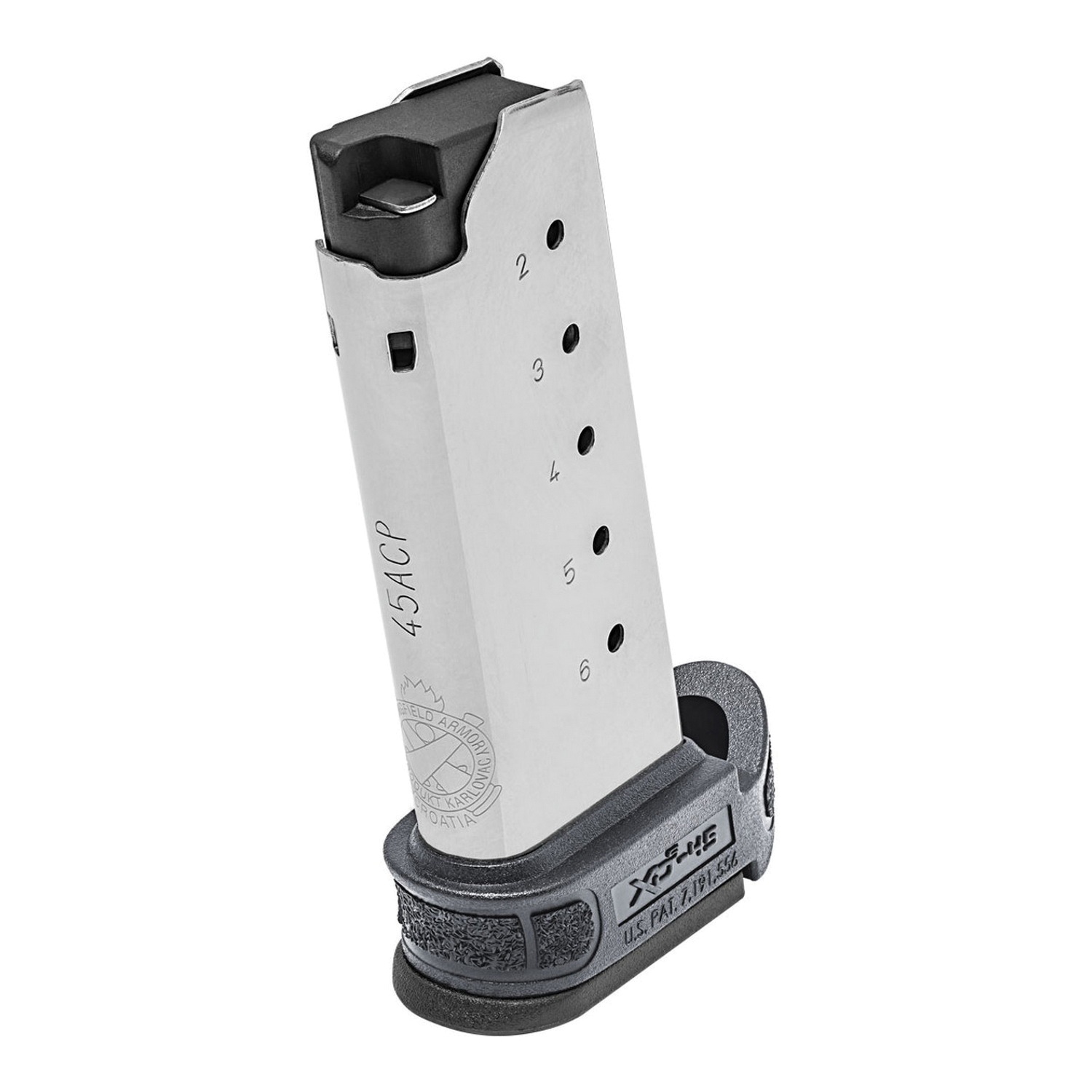 Springfield Armory 6rds .45 ACP Magazine, Stainless - XDSG5006Y