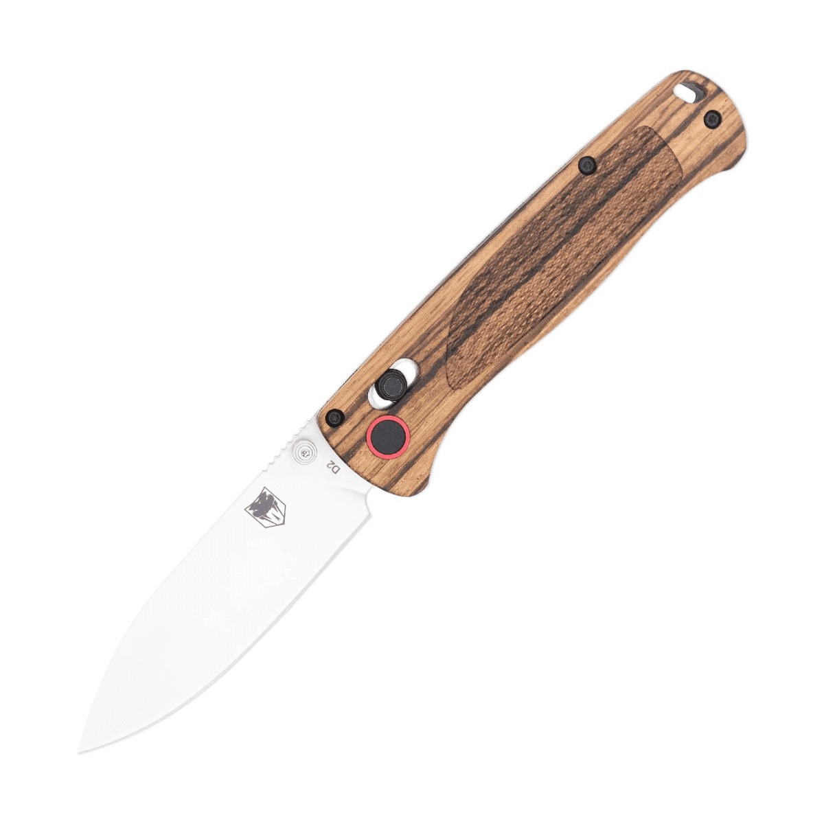 CobraTec Knives Zebrawood Folding Drop Point Knife, Zebrawood - CTZWDBLDNS