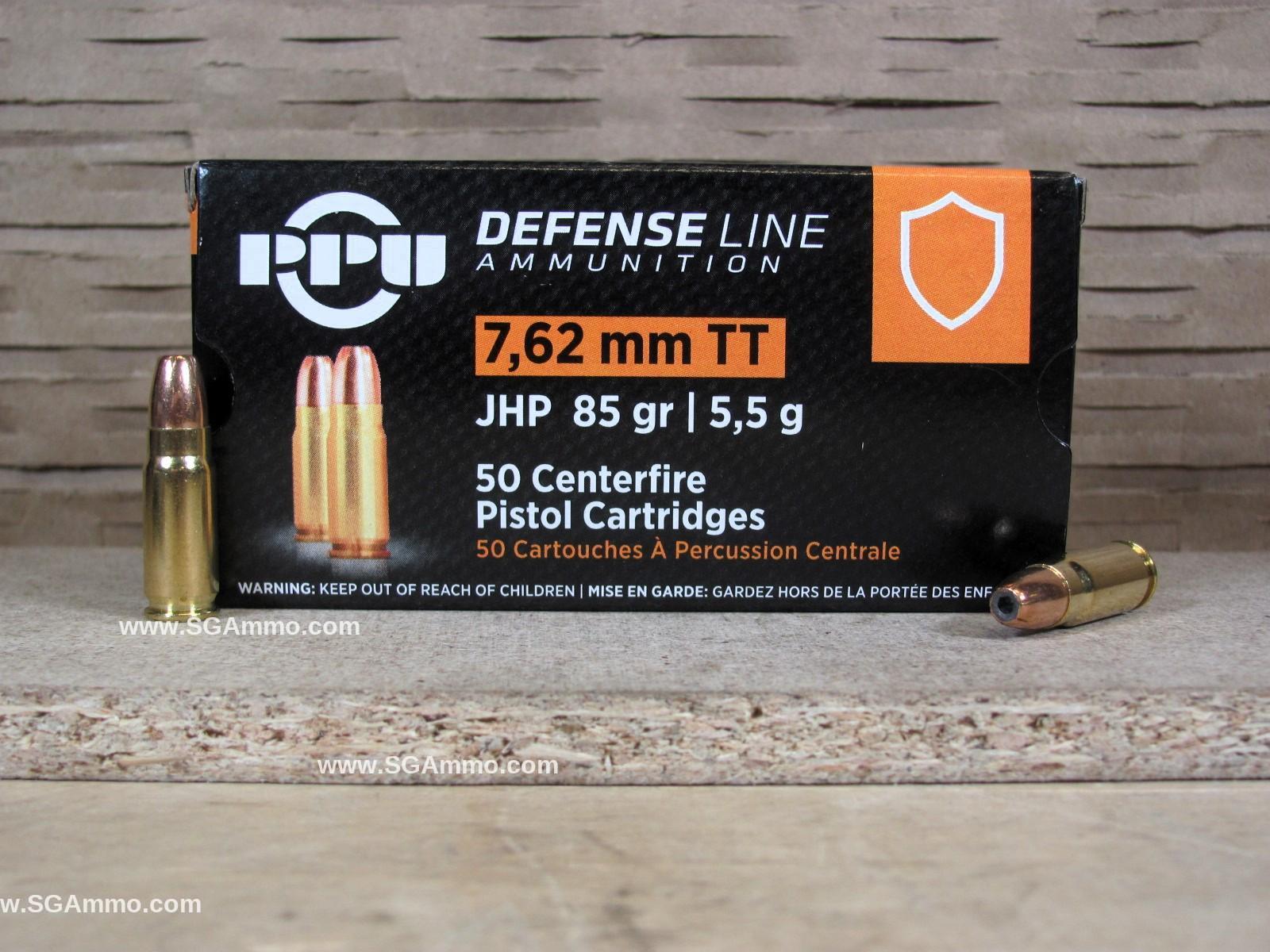 500 Round Case – 7.62×25 Tokarev 85 Grain Hollow Point Prvi Partizan New Non-corrosive Ammo – PPD7T