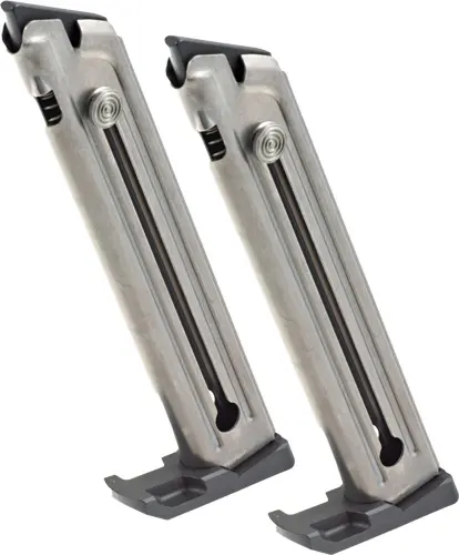 RUGER MAGAZINE MK IV 22/45 - 22LR 10RD NICKEL 2-PK