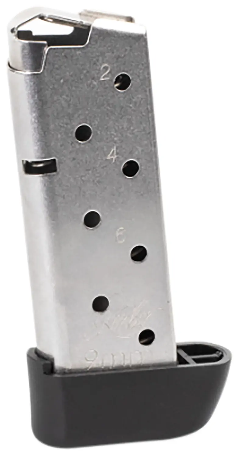 Kimber Mfg, Inc 1200845A Micro 9 7rd Extended 9mm Luger Silver Stainless Steel