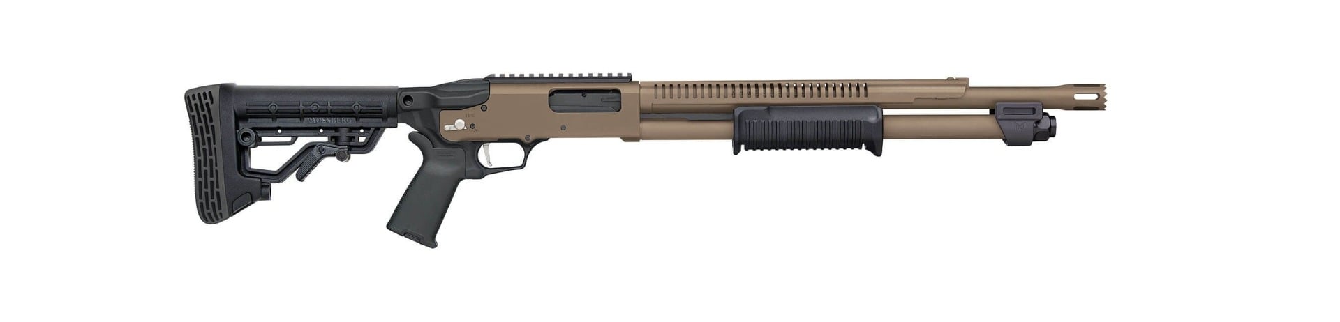 Mossberg 590R 12 Gauge 18.5" 6rds Pump Action Standoff Shotgun, FDE