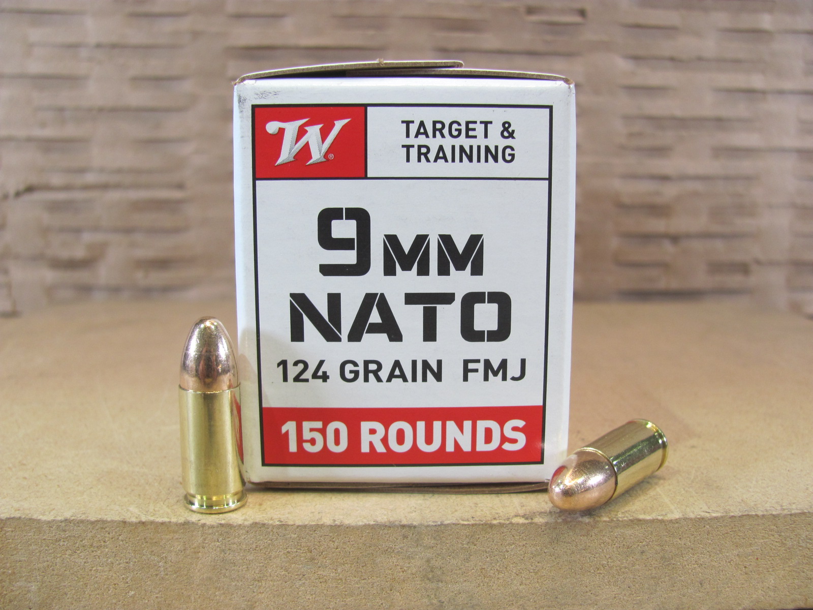 750 Round Case – 9mm NATO Winchester 124 Grain FMJ Ammo – USA9NATO