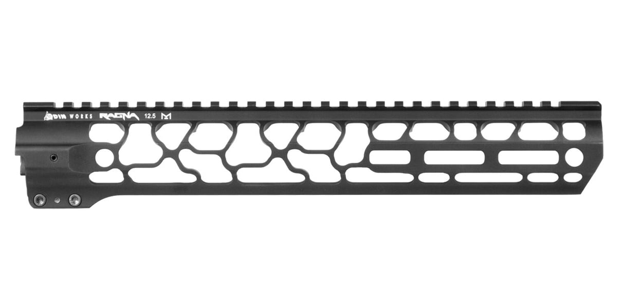 Odin Works Ragna 12.5" Free Float M-LOK Handguard, Black - F-12-ML-RA