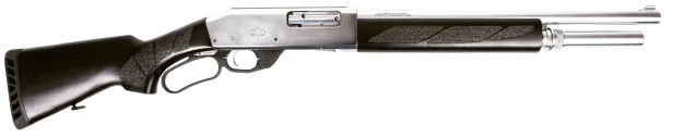 Black Aces Tactical Pro L 12 Gauge 18.5" Lever Action, Silver/Black - BATLSB