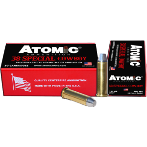 Atomic 451 Cowboy Action 38 Special 125 gr Lead Round Nose Flat Point (LRNFP) - 50rd Box