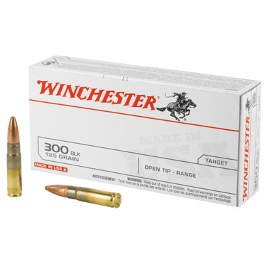Winchester USA 300 Blackout 125 Grain Open Tip Range