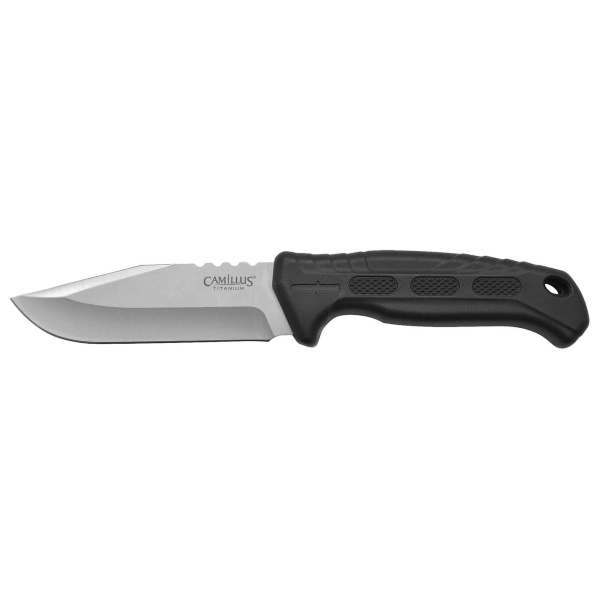 Camillus Hawker Fixed Blade Drop Point Knife, Black - CAM-19154