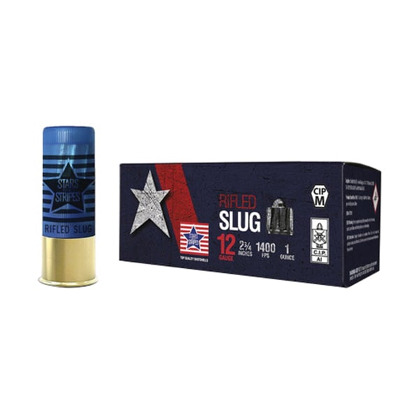 Stars and Stripes 12 Gauge Rifled Slug, 10rds