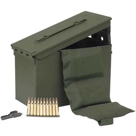 PMC Bronze Rifle Ammunition .223 Rem 55 gr FMJ 2900 fps 1680/ct (2-M2A1 Metal Boxes(840) w/ Bandoleer)