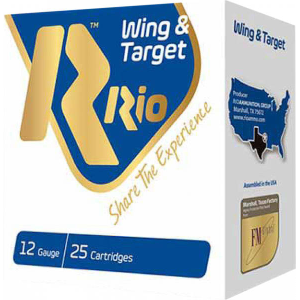 Rio Wing & Target 12 Gauge 2.75\" 1 oz #7.5 Shot 25 Rounds Lead Case WT2875 8435101618830