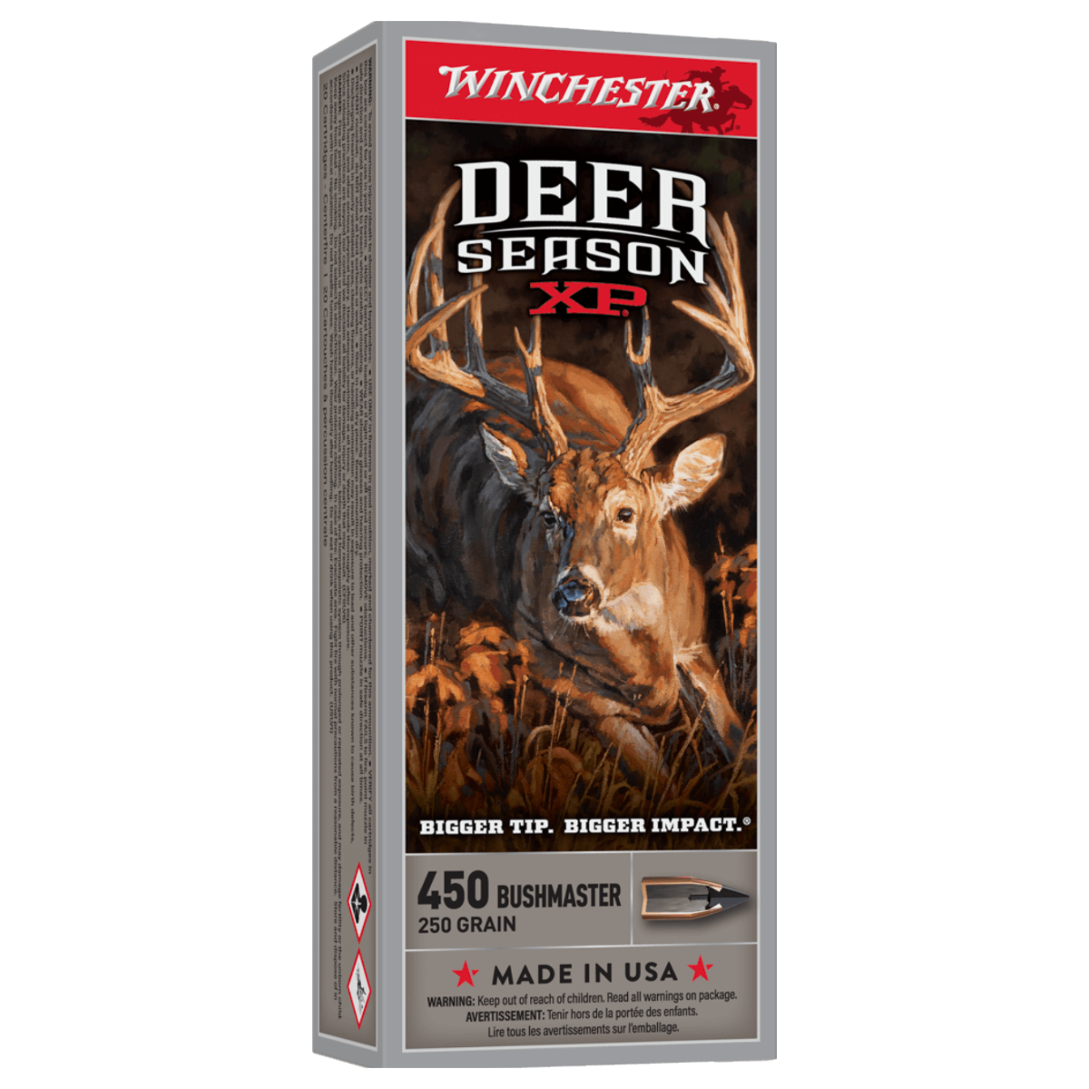 WINCHESTER DEER SEASON XP 450 BSHMSTR 250GR 20RD BX 200RD CASE - No Credit Card Fees - Low, flat rate shipping