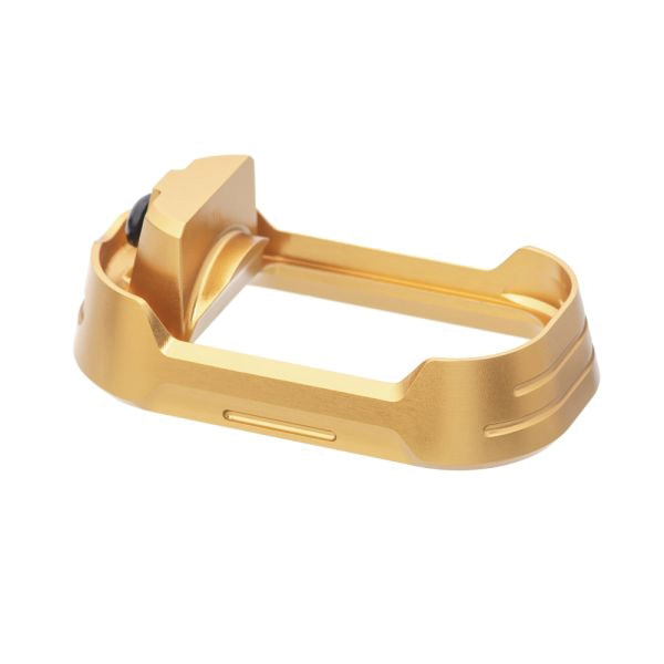 Tyrant Designs CNC Magwell w/Black Screw Fits Glock G19/Gen 3-4 G23, Gold