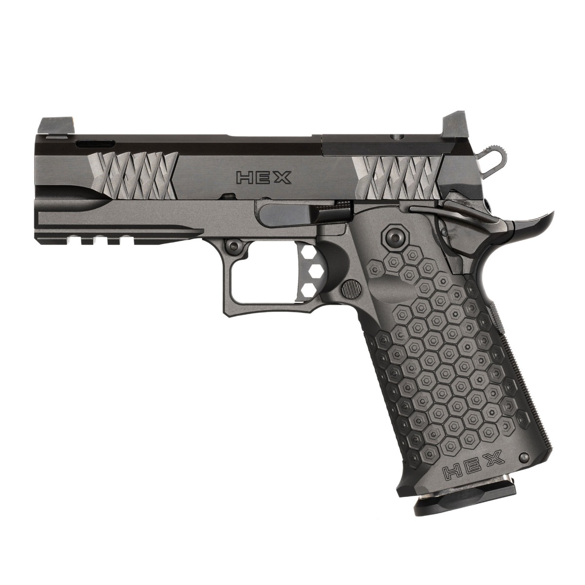 Jacob Grey TWC HEX, 4.25" 9mm Complete Handgun, (2)17rd Mags, Midnight Black