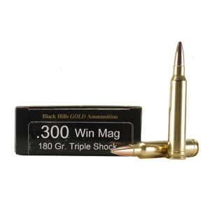 Black Hills Gold 300 Winchester Magnum Ammo 180 Grain Barnes Triple-Shock X Solid Hollow Point Lead Free Box of 20