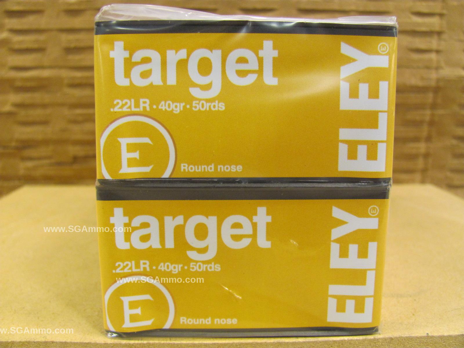500 Round Brick – 22 LR 40 Grain Lead Bullet Standard Velocity Eley Target Ammo – 03190