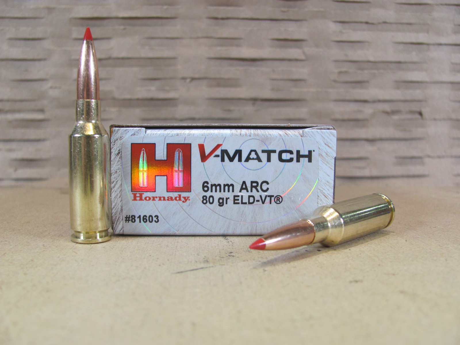 200 Round Case – 6mm ARC 80 Grain ELD-VT Hornady V-Match Ammo – 81603