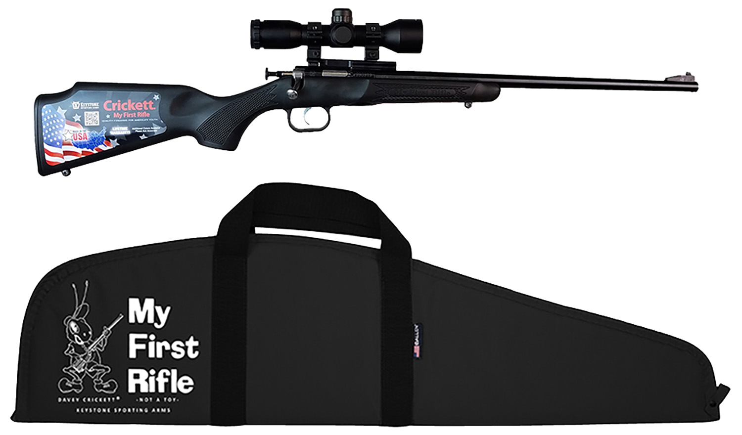 Crickett KSA2240BSC Youth Rifle Package .22 LR with Scope Case