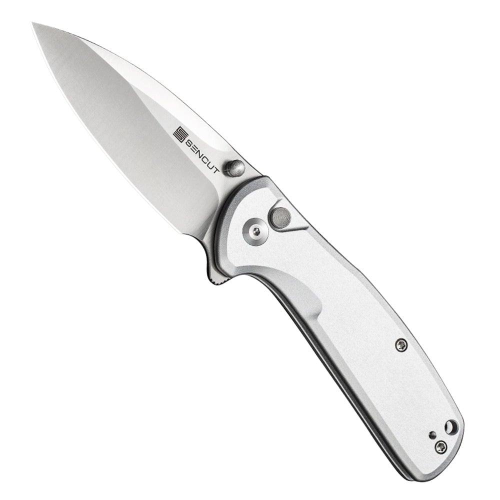 SENCUT ArcBlast Folding Drop Point Knife, Silver - S22043B-2