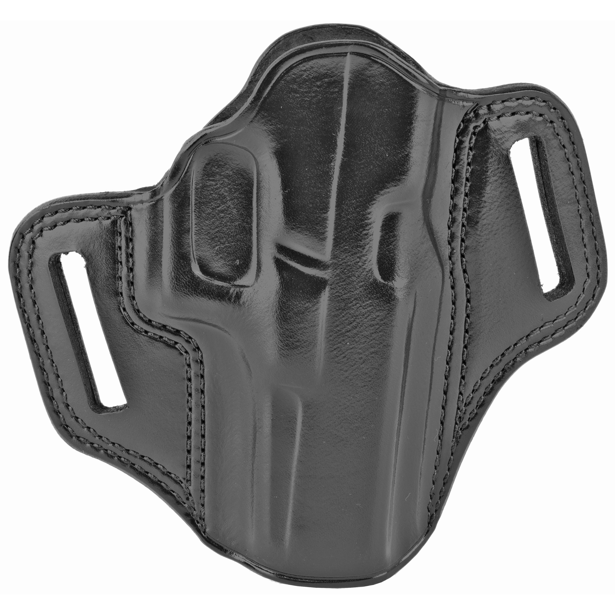 Galco Combat Master Belt Holster, Fits for GLOCK 20, 21, 37, Right Hand, Black Leather