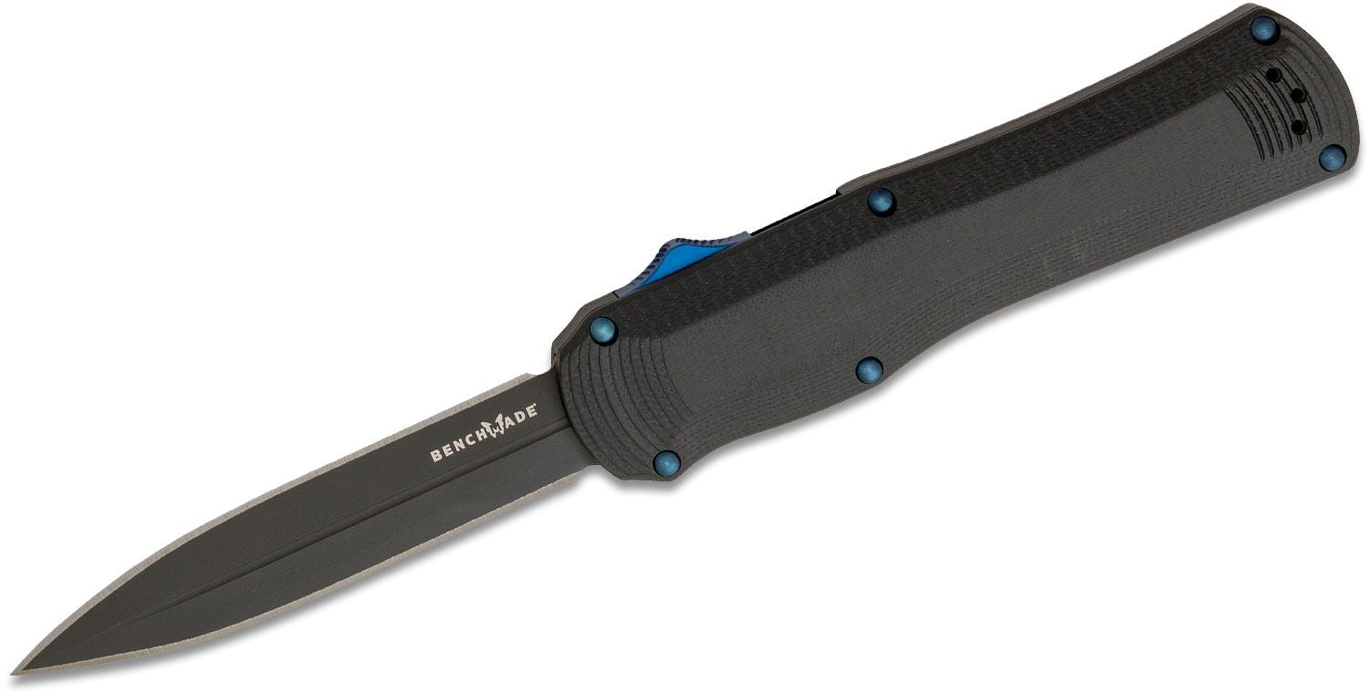 Benchmade Autocrat OTF Spear Point Knife, Black - 3400BK