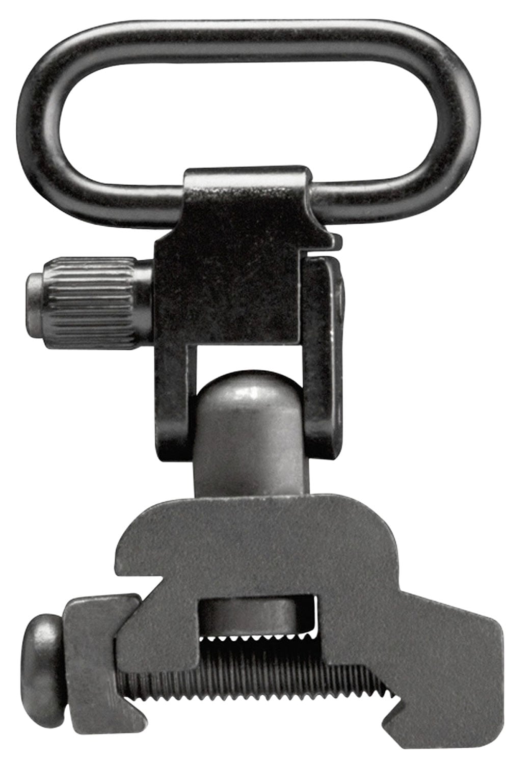Aim Sports 1.13" Long Sling Rail Mount w/ Quick Release Swing Swivel, Anodized Black - MT029