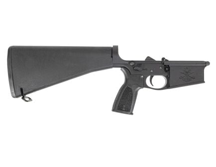 PSA Sabre AR-10 Lower Forged w/ A1 Stock & Sabre Grip, Black