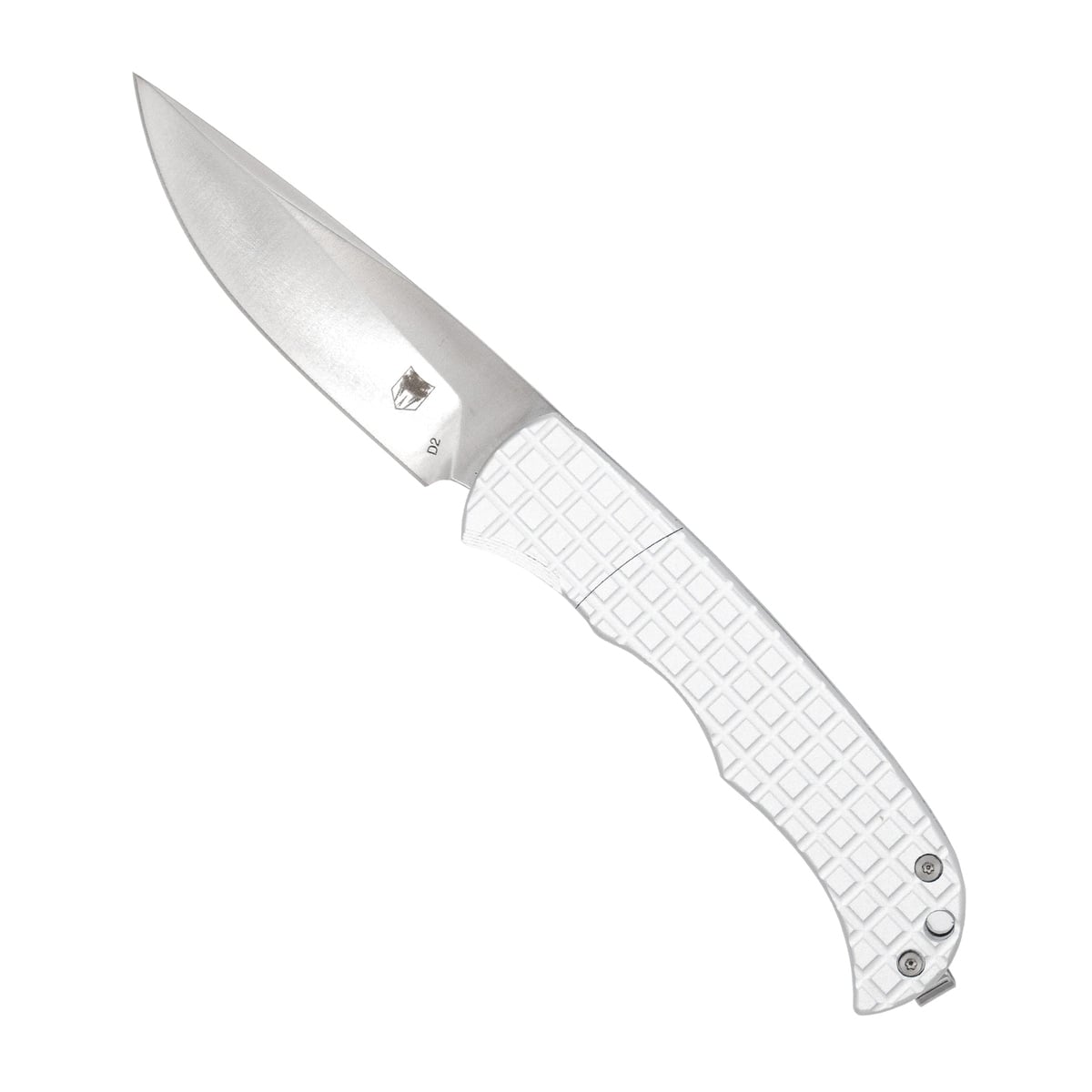 CobraTec Knives Cyclone Hidden Release Folding/OTF Knife Drop Point Silver - Unique Hidden Release, Perfect for EDC and Tactical Use - CTCLNHRSIL
