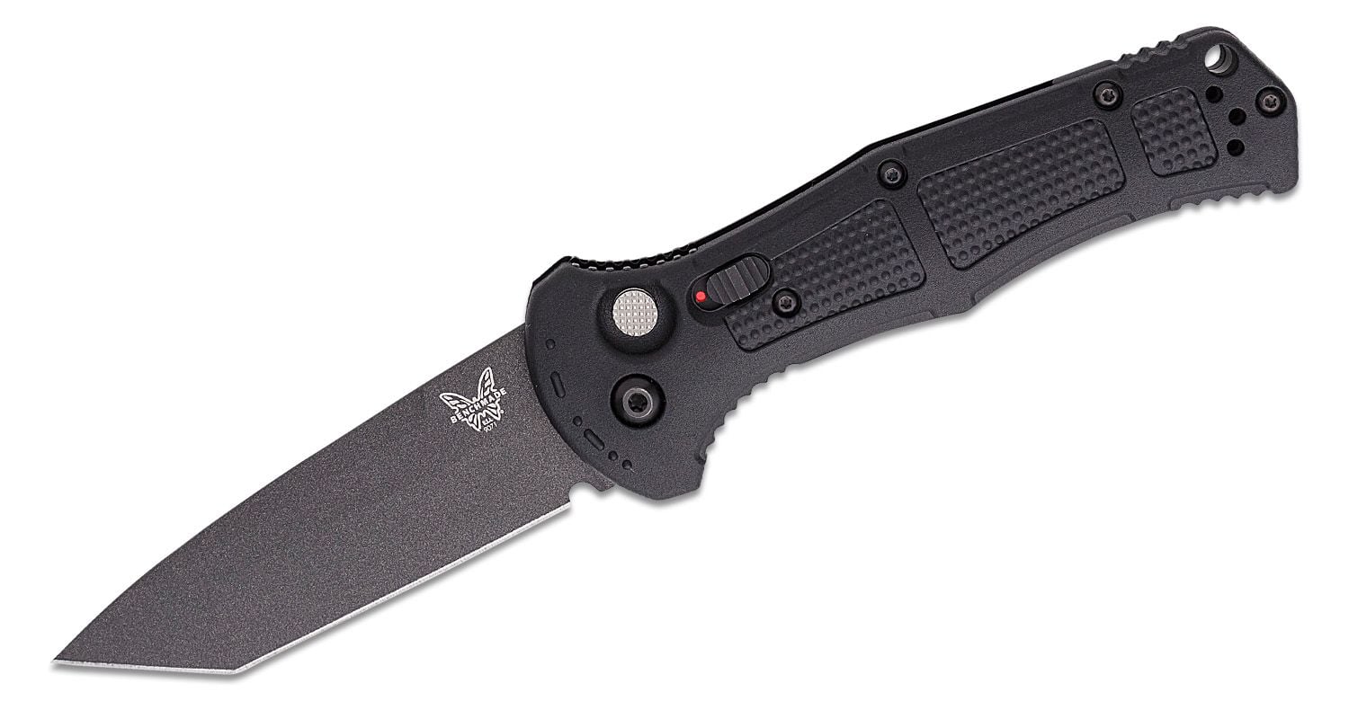 Benchmade Claymore Auto Folding Tanto Knife, Black - 9071BK