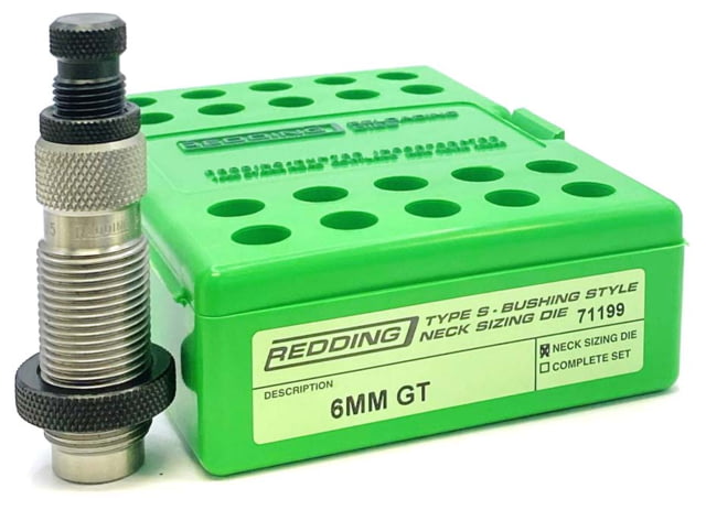 Redding Reloading 6MM GT Type-S Bushing Neck Die Steel Small