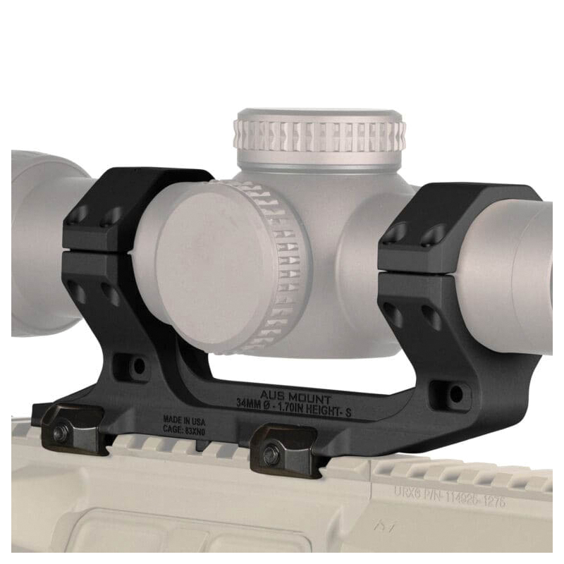 Reptilia LLC AUS 1-Piece Scope Mount 34mm Tube 1.70" - Durable Mil-Std 1913 Picatinny Rail Mount - 100-240
