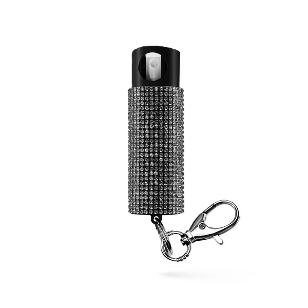 Guard Dog Bling it On Pepper Spray w/ Keychain, Black - PS-GDBO-BK
