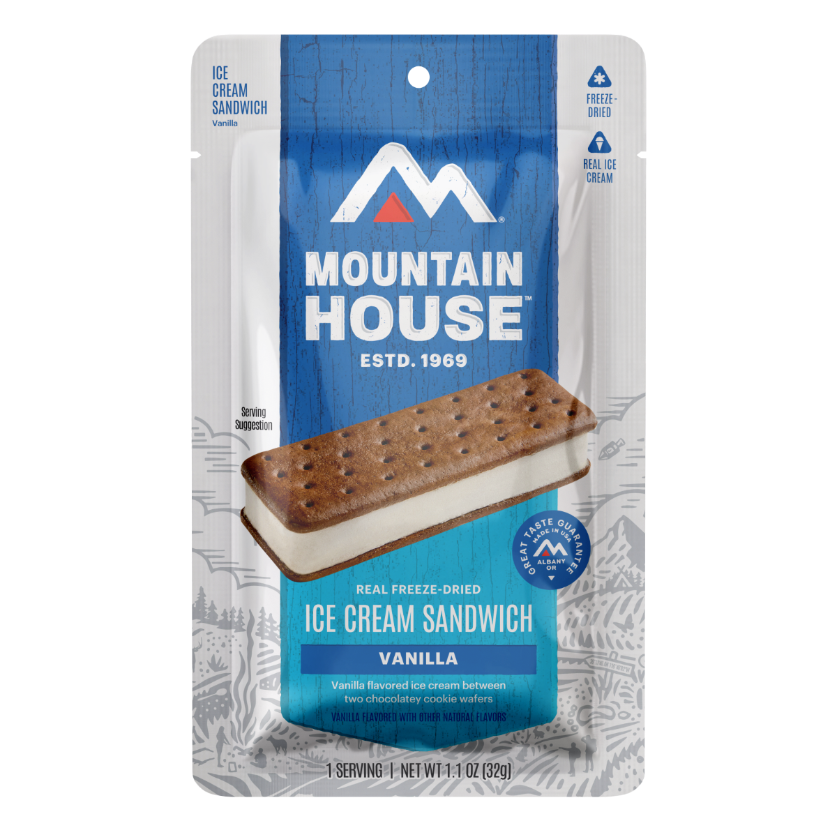 Mountain House Freeze Dried Vanilla Ice Cream Sandwich - 55524