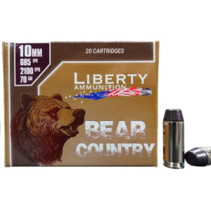 Liberty-Ammunition Liberty Bear Country Handgun 10mm Auto 70gr Solid 2100 fps 20/ct