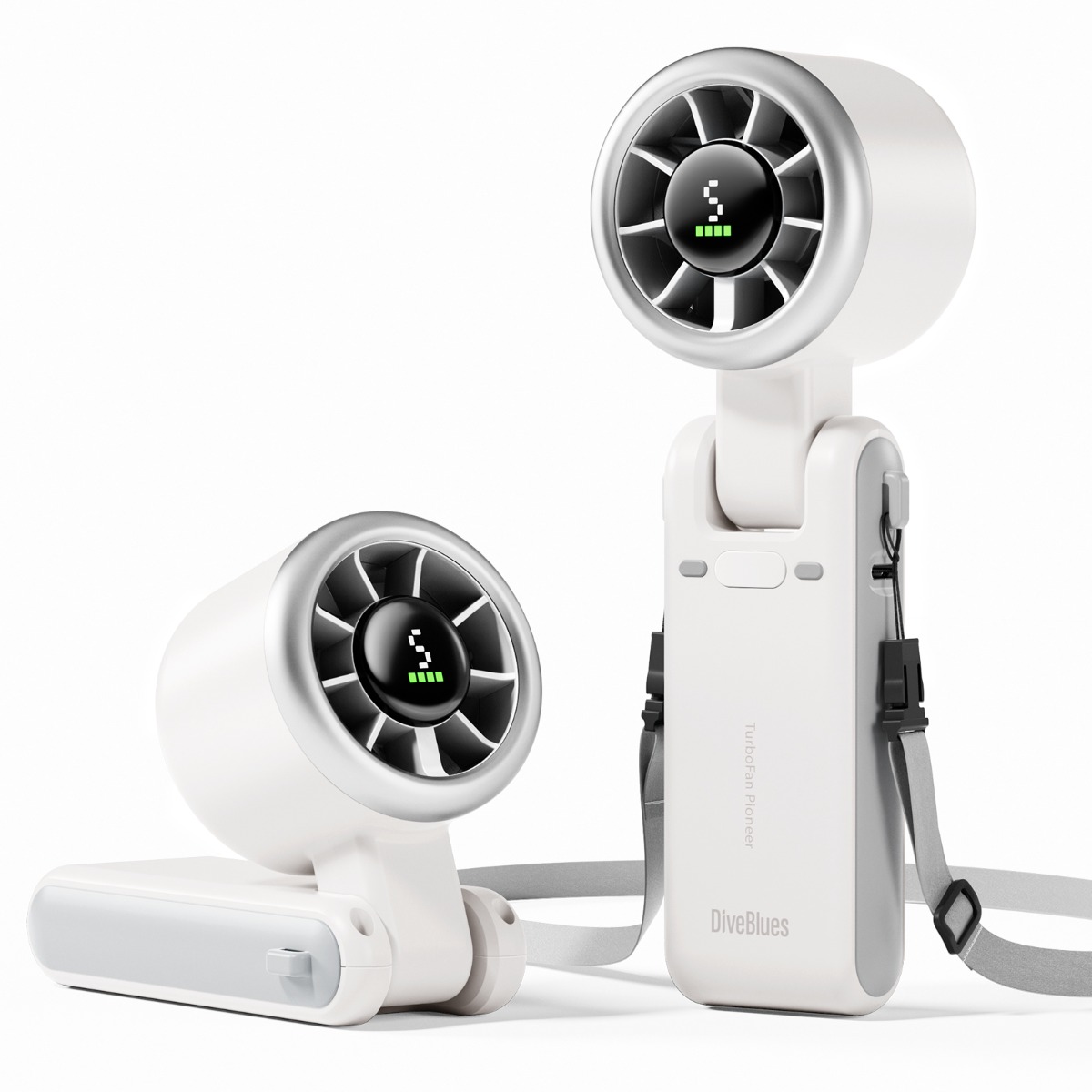 Diveblues JetForce Handheld Fan, White - N607D-WH