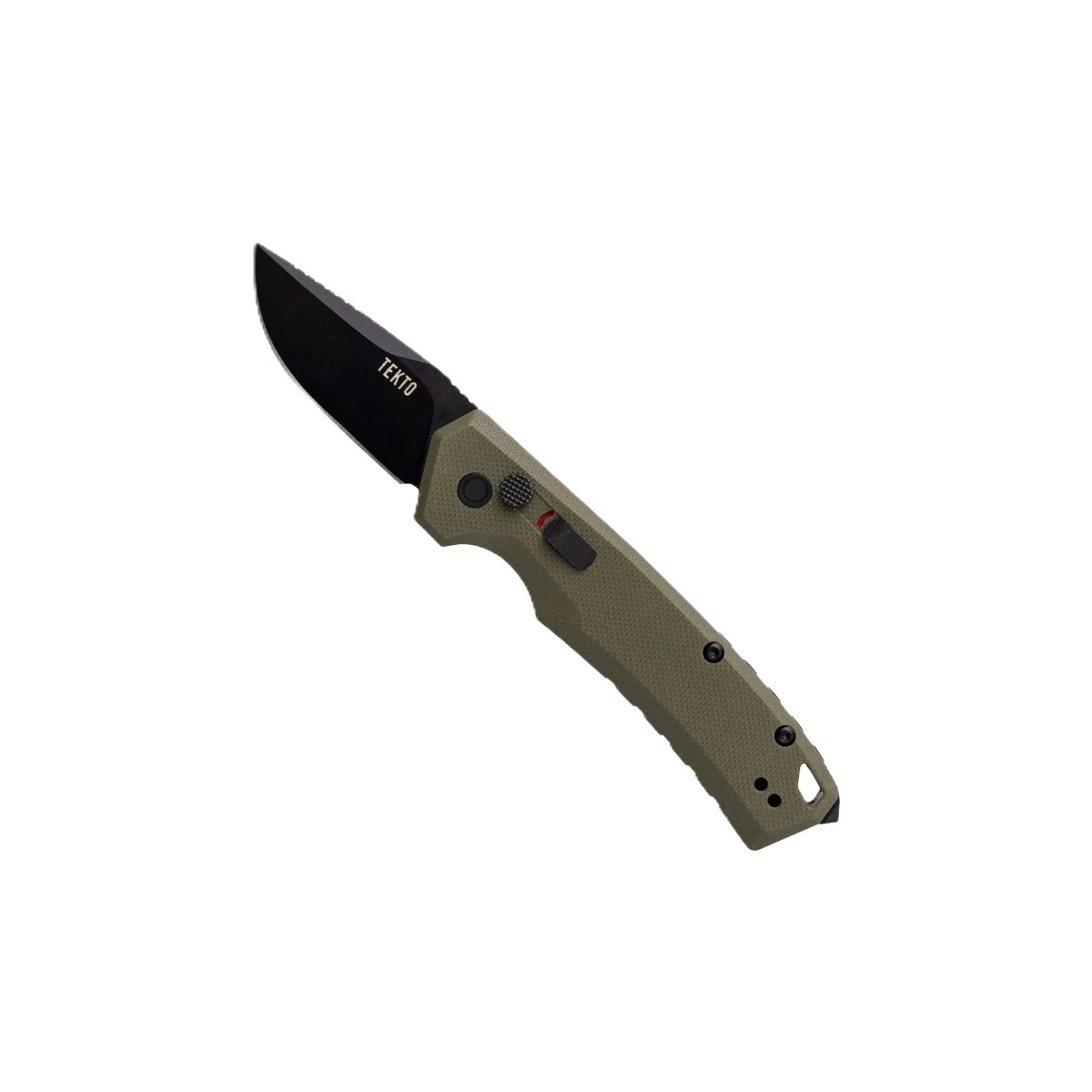 Tekto Knives A3 Delta Mini Auto Folding Knife, OD Green