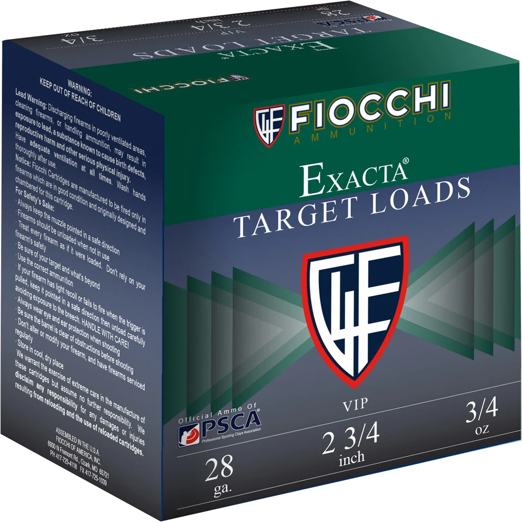 Fiocchi VIP Target Shotgun Loads 28 ga. 2.75 in. 3/4 oz. 1200 FPS 8 Shot 25 rd.