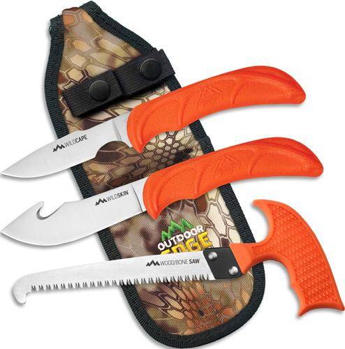 Outdoor Edge WildGuide 3 Piece Hunting Combo with Kryptek Sheath