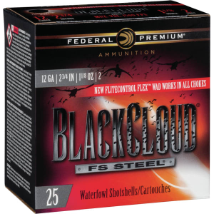 Federal PWBX1472 Black Cloud FS Steel 12GA 2.75\" 1 1/8oz #2 Shot - 25sh Box