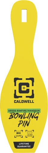 CALDWELL AR500 RIMFIRE BOWLING - PIN TARGET 1/4" YELLOW