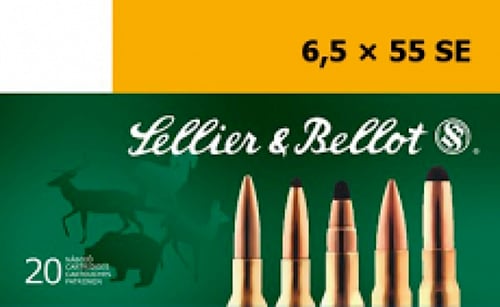 Sellier & Bellot SB6555C Rifle 6.5x55Swedish 140gr Full Metal Jacket Boat Tail 20 Per Box/20 Case - No Credit Card Fees - Low, flat rate shipping