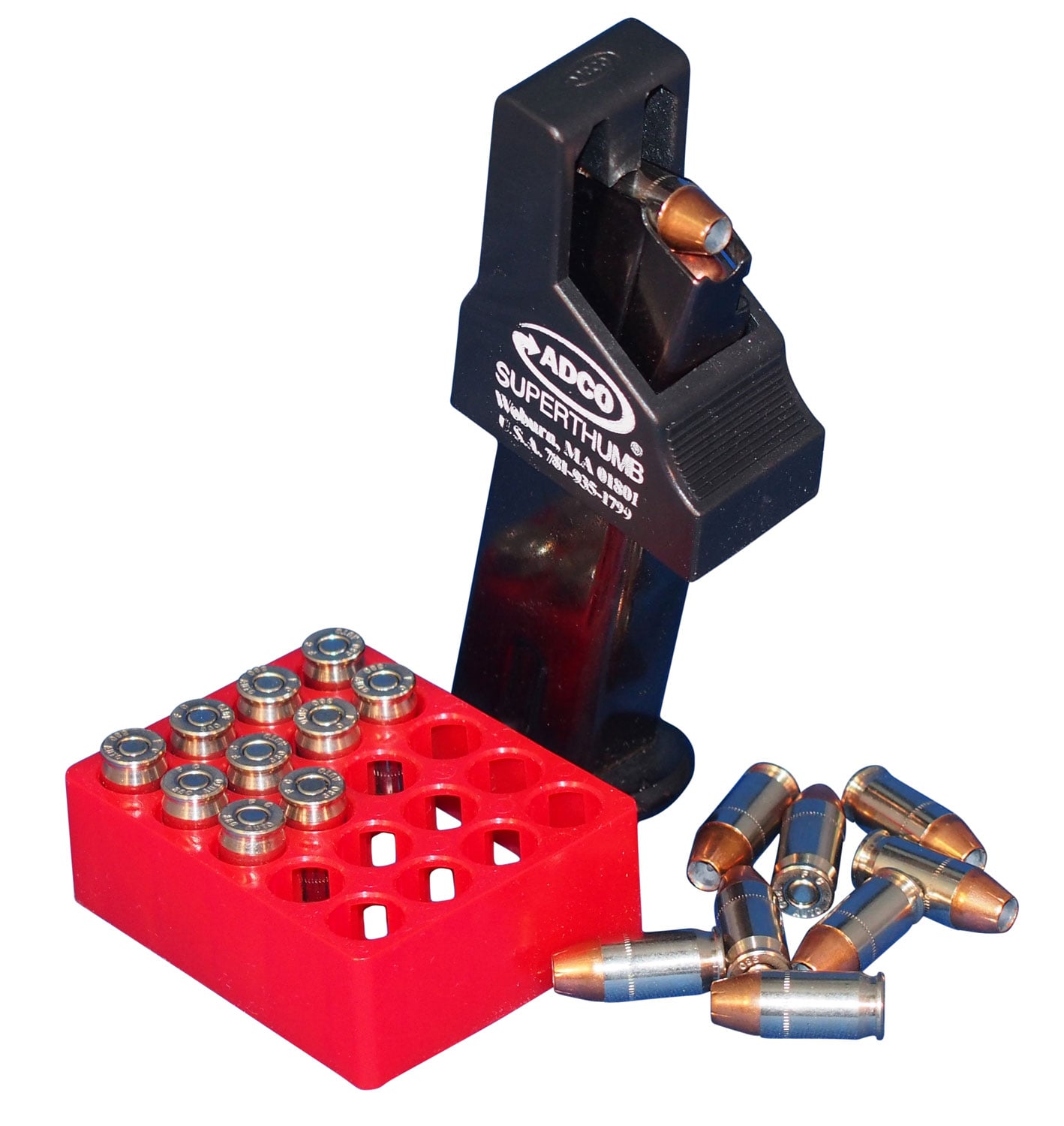 ADCO Super Thumb Double Stack .380 ACP Polymer Magazine Loader, Black - ST5