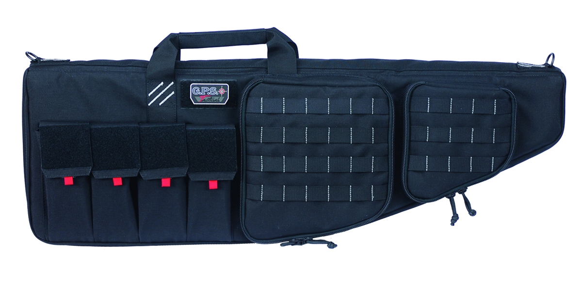 GPS 42" Tactical AR Case w/ External Handgun Case, Black ‒ GPS-T42ARB