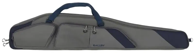 Allen 64250 Kenosha Rifle Case 50" Gray Endura w/Indigo Trim, Foam Padding, Gusseted Accessory Pockets, Lockable Zippers Adjustable Sling